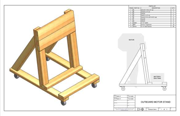 DIY Plans For Wood Outboard Motor Stand PDF Download 